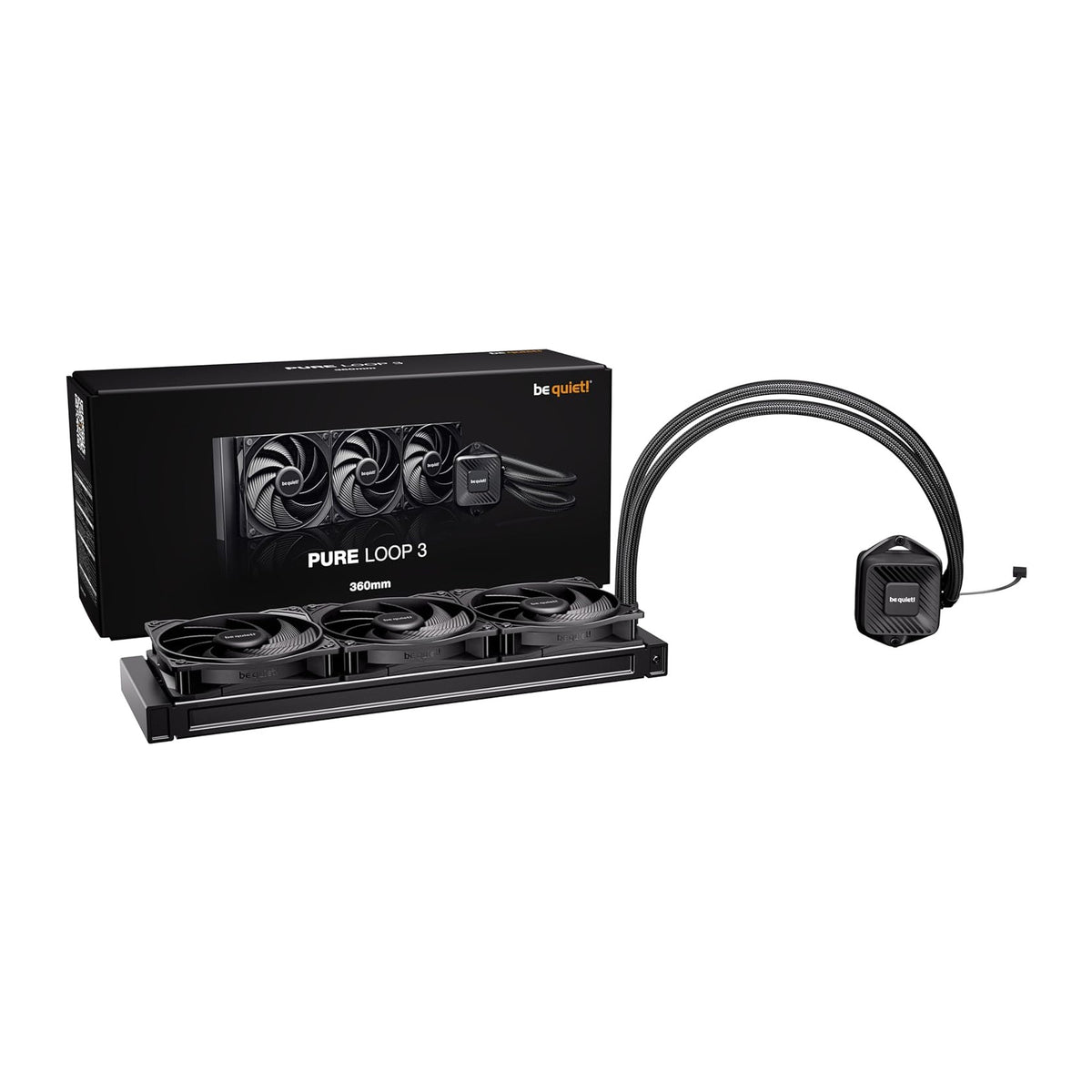 be quiet! Pure Loop 3 | 360mm liquid CPU cooler | 3 x 120mm PWM fans | Black