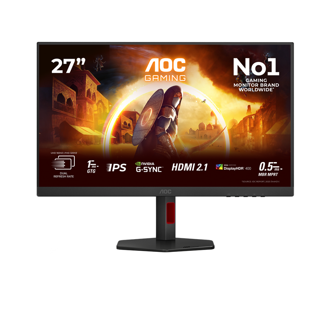 AOC Gaming U27G4R | 4K 160Hz or FHD 320Hz | Black