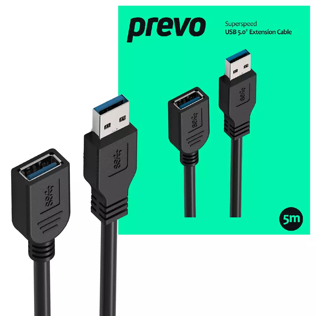 PREVO USBM-USBF-5M-3.0 | USB extension cable | USB-A male to female | 5 m