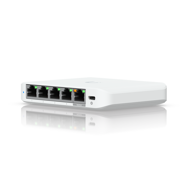 Ubiquiti Flex Mini 2.5G | Managed network switch | 5-port 2.5GbE | USB-C or PoE