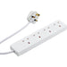 TARGET ELEC4WAY2M | 4 gang mains extension lead | 2m cable | White