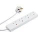 TARGET ELEC4WAY2M | 4 gang mains extension lead | 2m cable | White