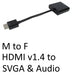 NEWlink NLHDMI-HSV03 | HDMI to VGA adapter | 3.5 mm audio output | Black