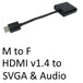 NEWlink NLHDMI-HSV03 | HDMI to VGA adapter | 3.5 mm audio output | Black