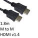 Cables Direct 77HDMI-018 | HDMI cable | High Speed with Ethernet | 1.8 m | Black