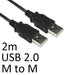 PARK HOUSE COMPUTERS 99CDL20122 | USB 2.0 A to A cable | 2 m | Black