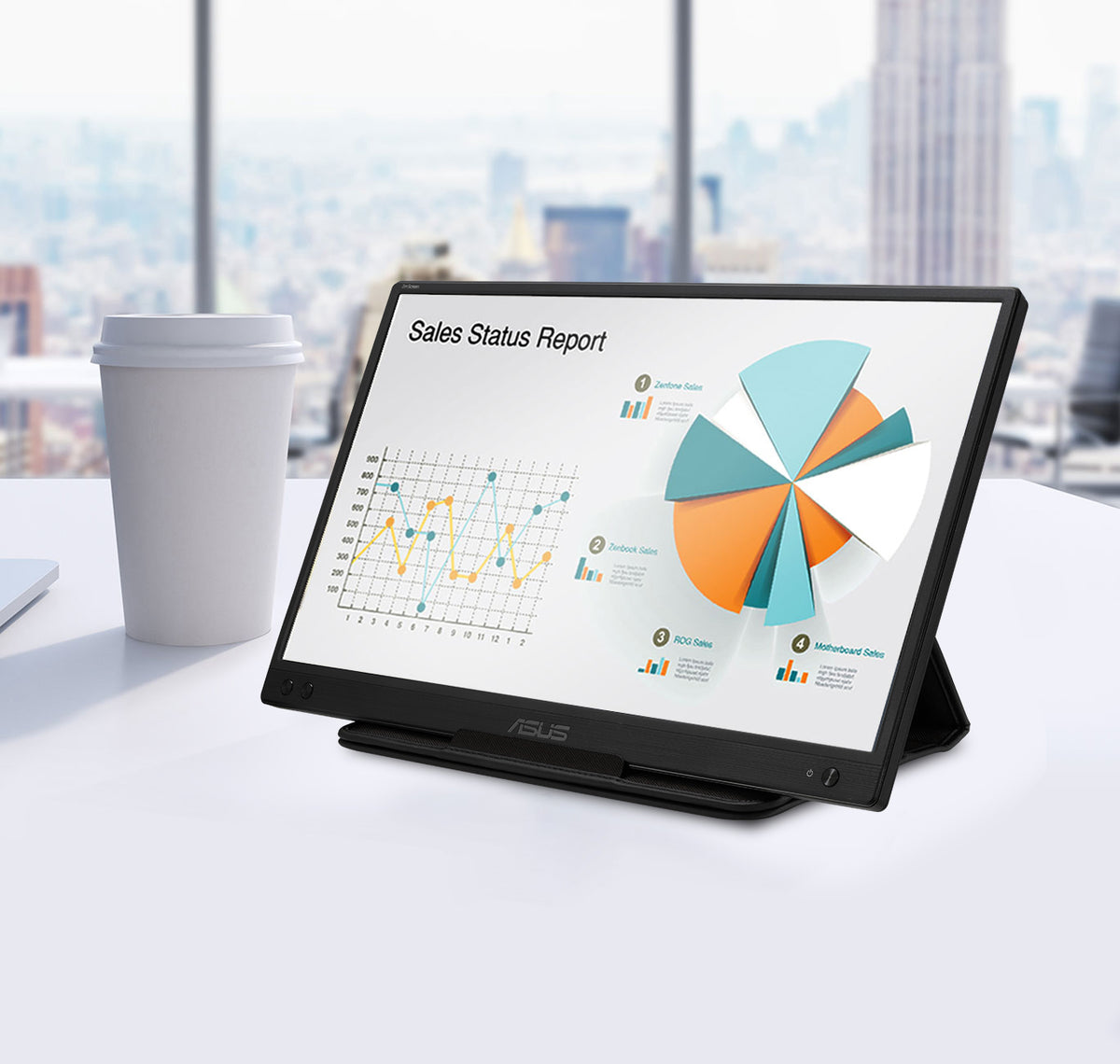 ASUS ZenScreen MB166C | Portable monitor | 15.6 inch Full HD IPS | USB-C