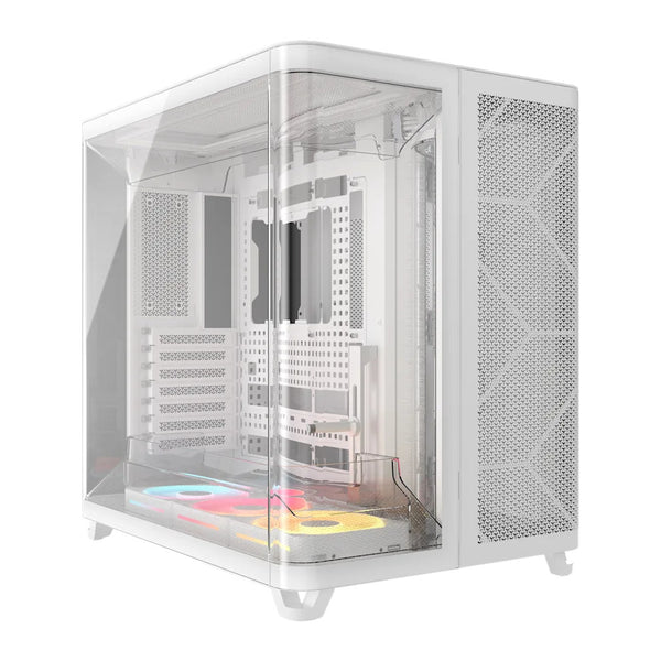 CORSAIR AIR 5400 LX-R | Mid tower PC case | Triple chamber | White