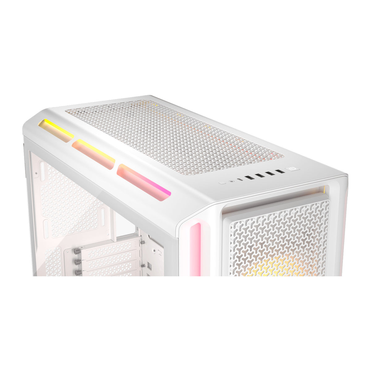 Corsair iCUE LINK 5000T LX RGB | Mid-Tower PC Case | 3 x LX120 RGB Fans | White