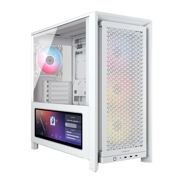 Corsair FRAME 4000D LCD RS ARGB | PC case | 14.5-inch LCD touchscreen | White