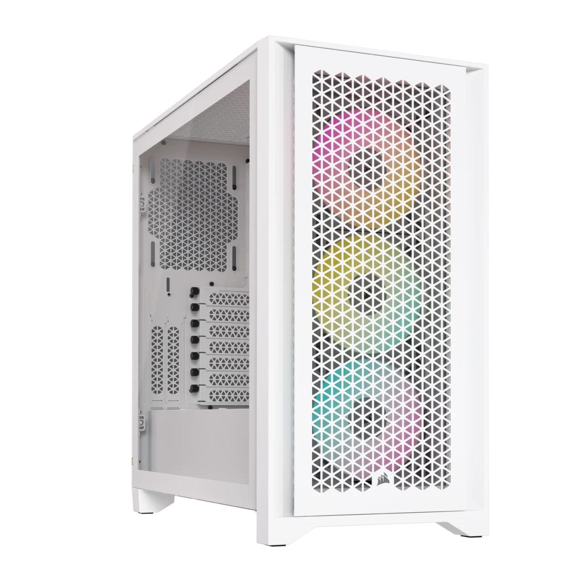 CORSAIR iCUE 4000D RGB AIRFLOW | Mid tower PC case | 3 RGB fans | White