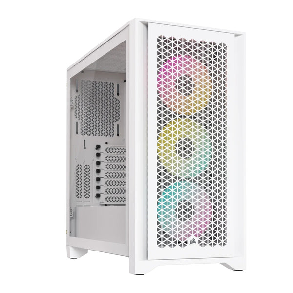 CORSAIR iCUE 4000D RGB AIRFLOW | Mid tower PC case | 3 RGB fans | White