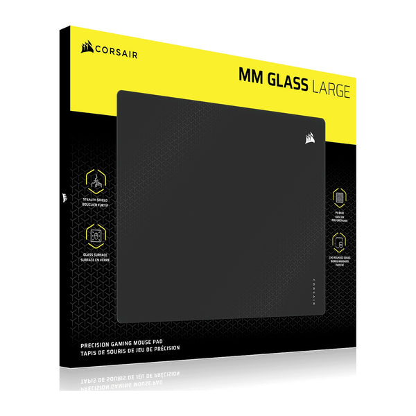 Corsair MM Glass | Precision glass gaming mouse pad | Large 500 x 400 mm | Black