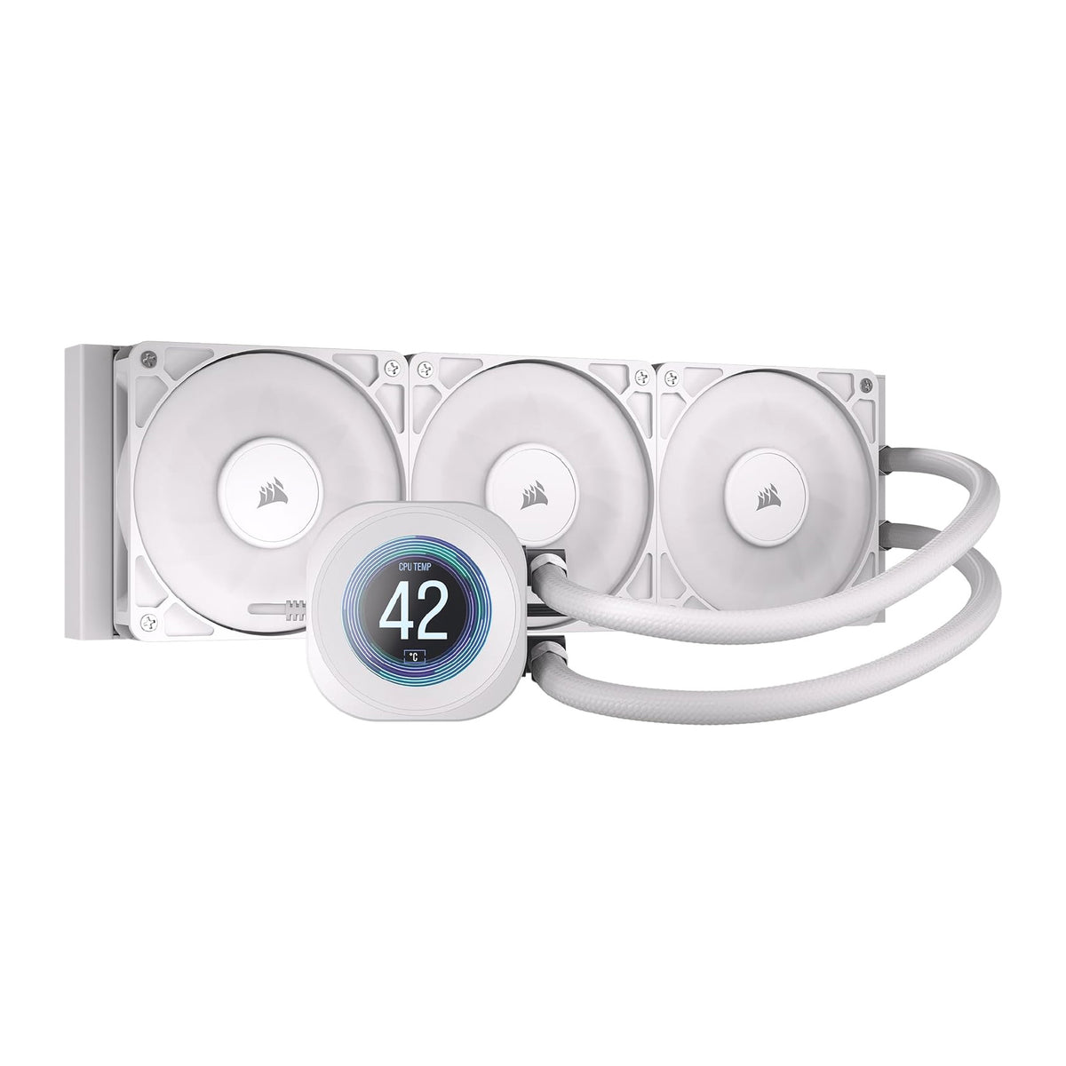 CORSAIR NAUTILUS 360 RS LCD | Liquid CPU cooler | 360 mm AIO | White