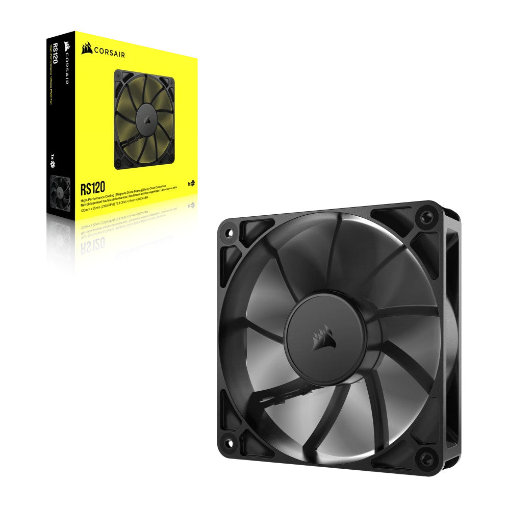 CORSAIR RS120 | 120mm PWM case fan | Up to 2100 RPM | Black