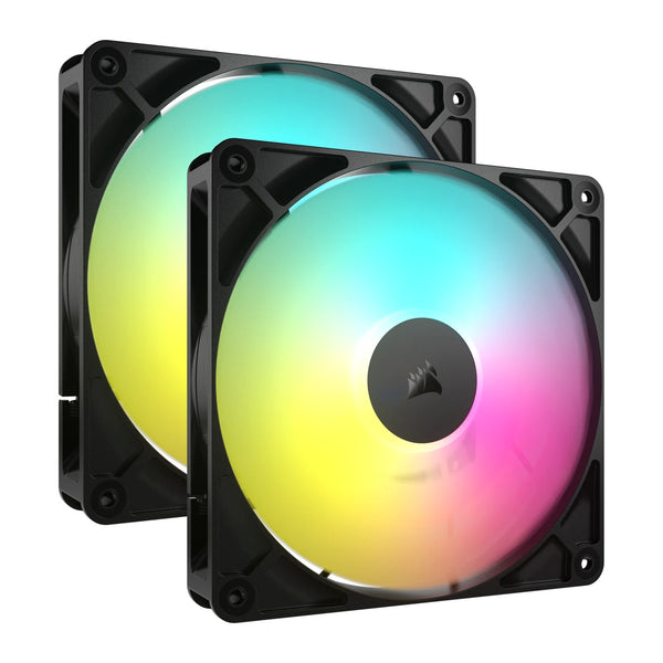 CORSAIR RS140 ARGB | 140mm PWM case fans | Dual pack | Black