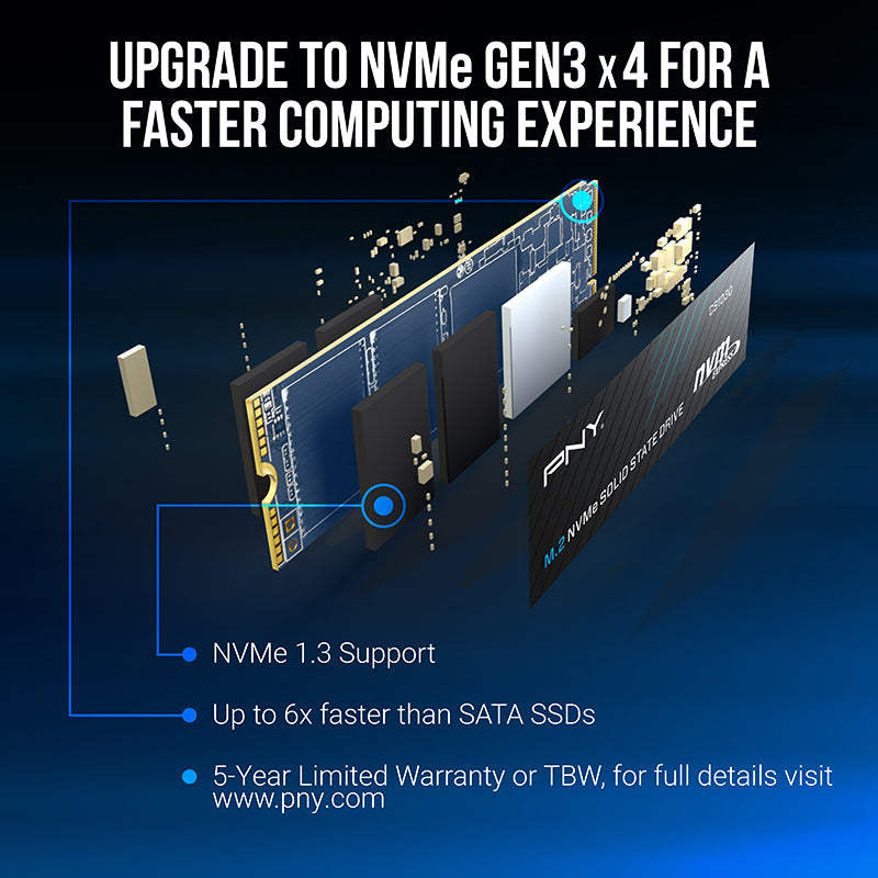 PNY CS1030 | 250GB NVMe SSD | PCIe Gen3 x4 | M.2