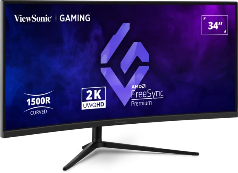 ViewSonic VX3418C-2K | Curved gaming monitor | 34-inch UWQHD 180Hz | Black