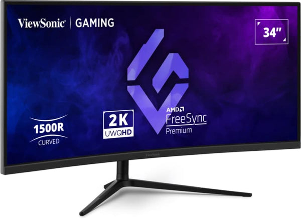 ViewSonic VX3418C-2K | Curved gaming monitor | 34-inch UWQHD 180Hz | Black