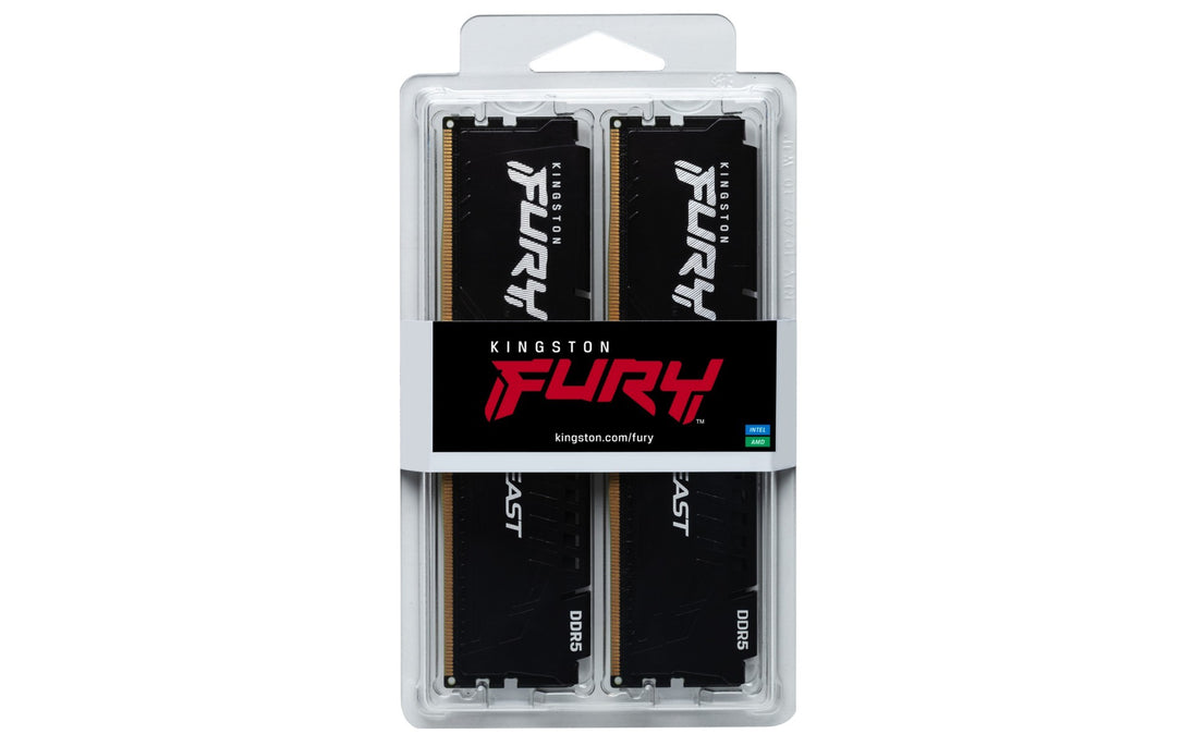 Kingston FURY Beast | DDR5 RAM kit | 64GB 5200MT/s CL40 | 2×32GB Black