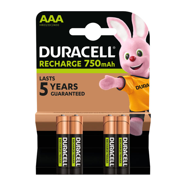 Duracell Rechargeable AAA 750mAh | NiMH | 4 pack