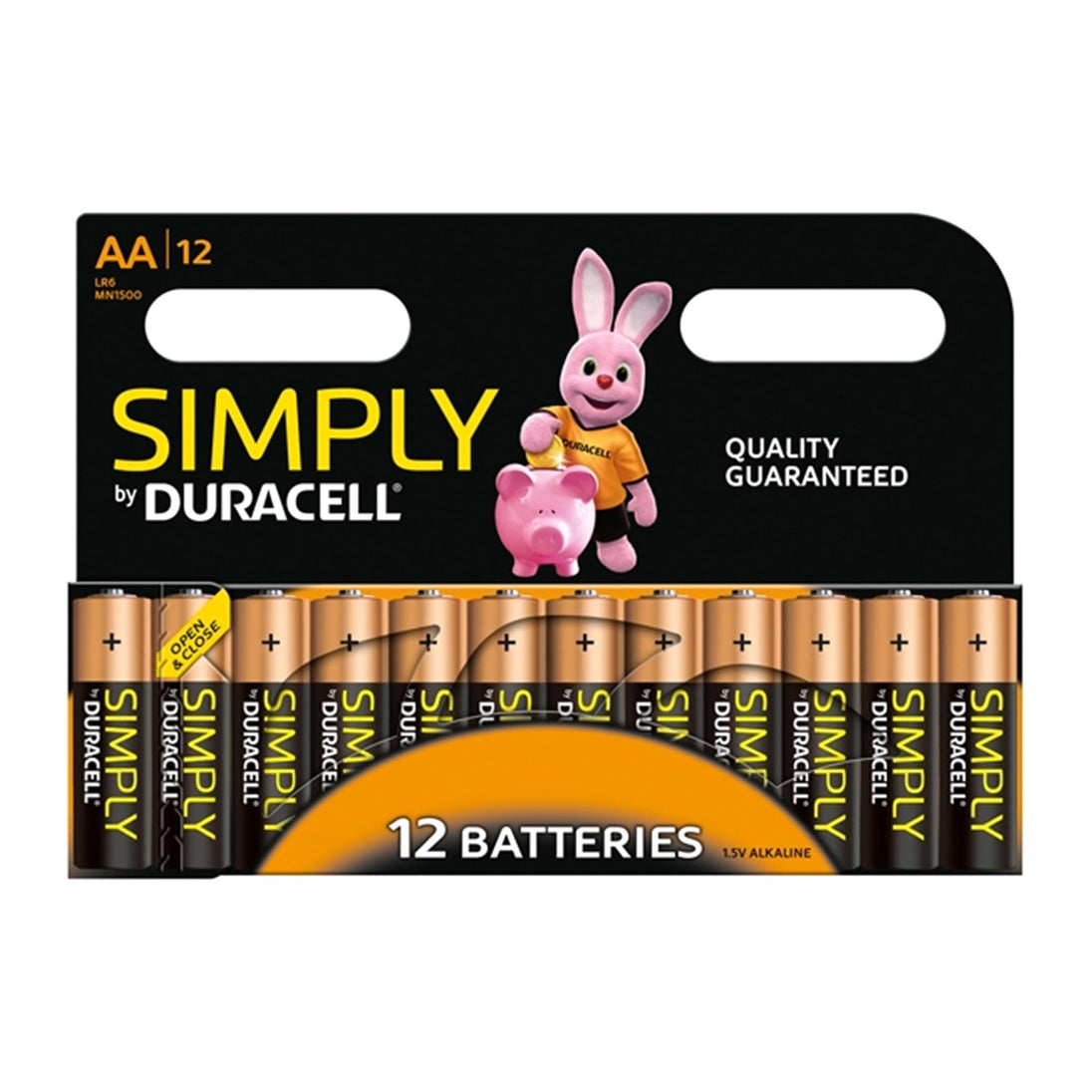Duracell Simply AA | Alkaline batteries | 1.5 V | Pack of 12