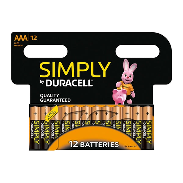 Duracell Simply | AAA alkaline batteries | Pack of 12