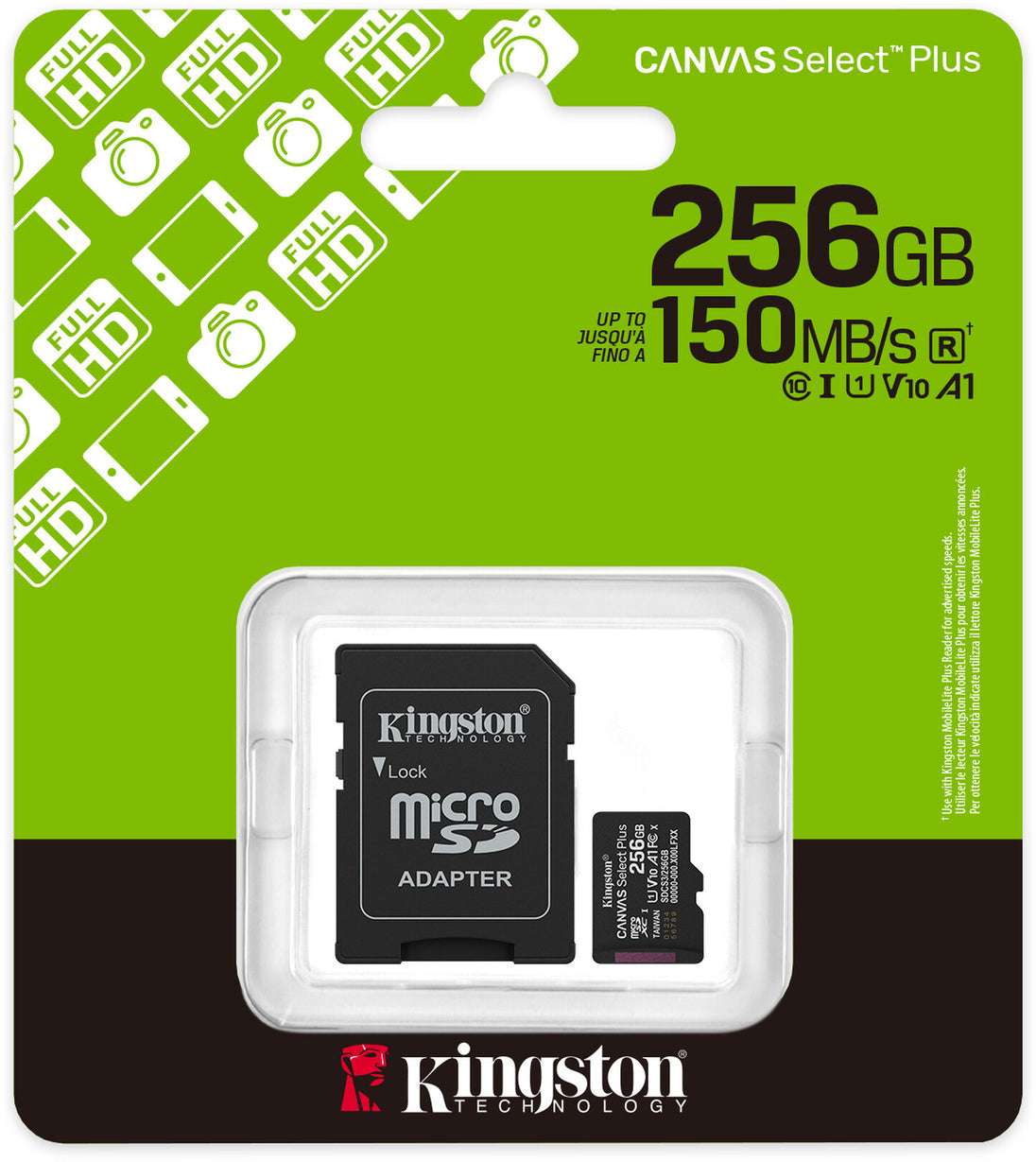 Kingston Canvas Select Plus | microSDXC memory card | 256GB | UHS-I U1