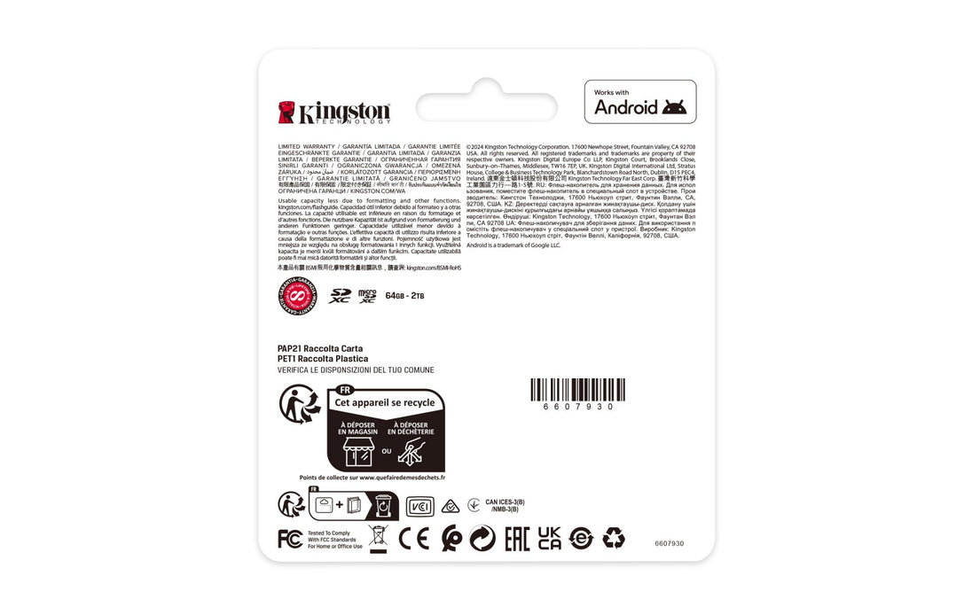 Kingston Canvas Select Plus | 64GB microSDXC card | UHS-I U1 A1 V10 | SD adapter
