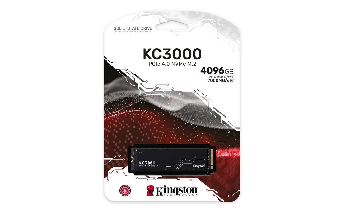 Kingston KC3000 | 4TB M.2 NVMe SSD | PCIe 4.0 | M.2 2280