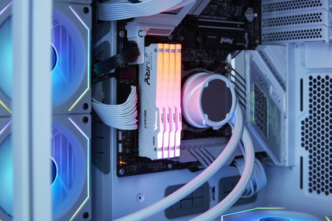 Kingston FURY Beast | DDR5 RAM kit | 32GB 5600MT/s CL36 | White RGB