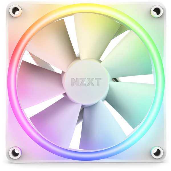 NZXT F120 RGB Duo | 120mm PWM case fans | Triple pack | White