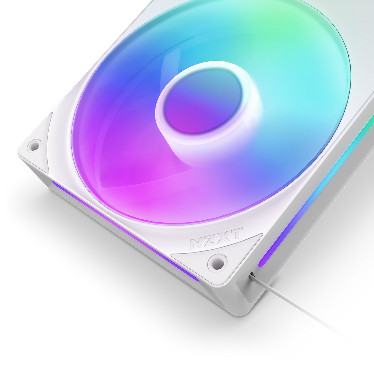 NZXT F360 RGB Core | 360mm RGB case fan | Single-frame triple fan | White