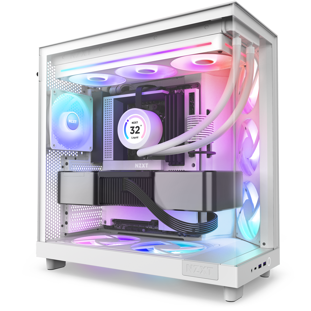 NZXT F360 RGB Core | 360mm RGB case fan | Single-frame triple fan | White
