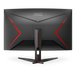 AOC C32G2ZE/BK | Curved gaming monitor | 31.5 inch Full HD 240Hz | Black and red