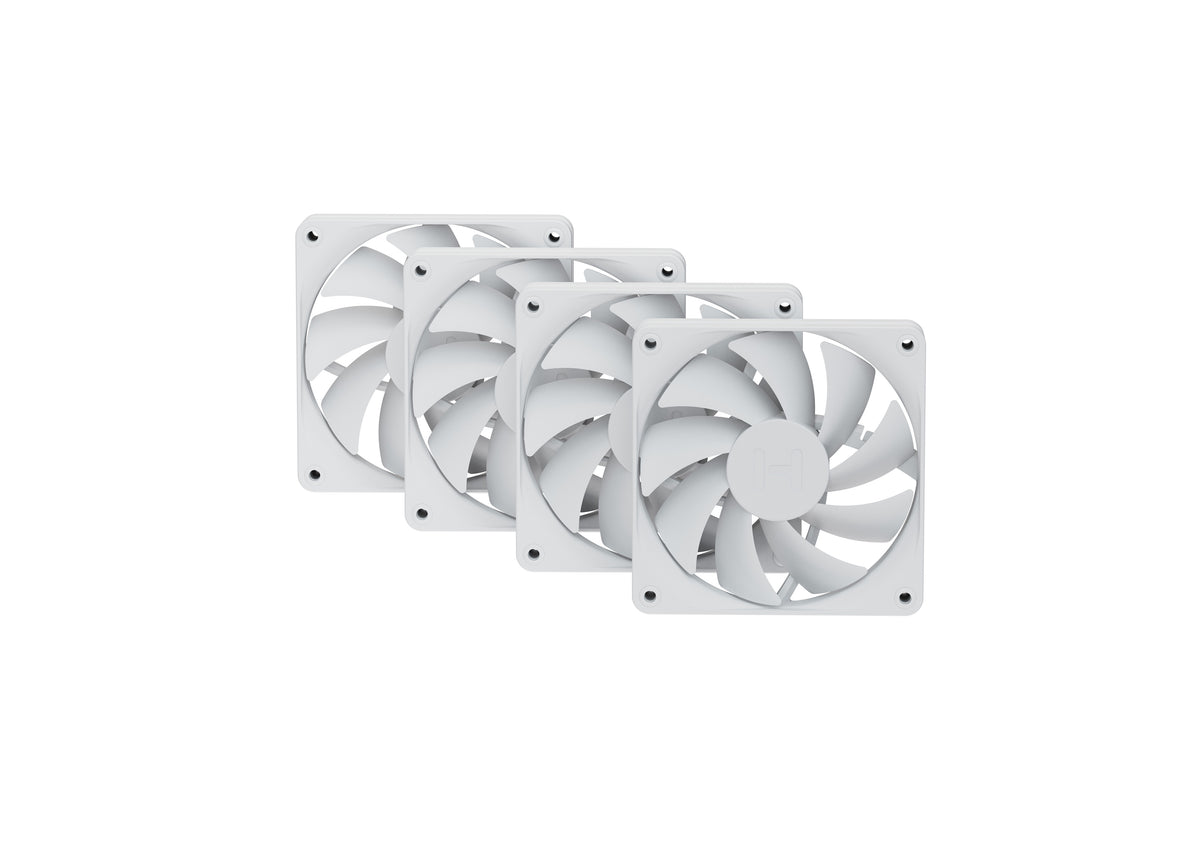 HYTE FA12 | 120mm PWM case fans | 4-pack | Snow White