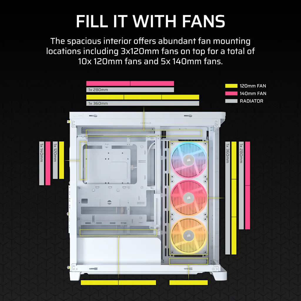 CORSAIR FRAME 4500X LX-R RGB | Mid-tower PC case | iCUE LINK | White