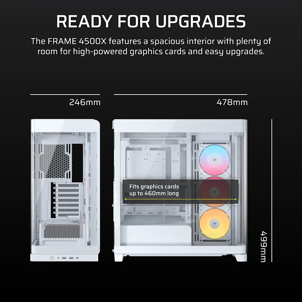 CORSAIR FRAME 4500X RS-R ARGB | PC case | Panoramic glass | White