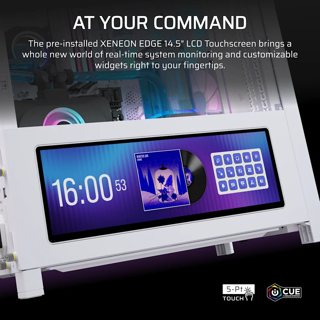 Corsair FRAME 4000D LCD RS ARGB | PC case | 14.5-inch LCD touchscreen | White
