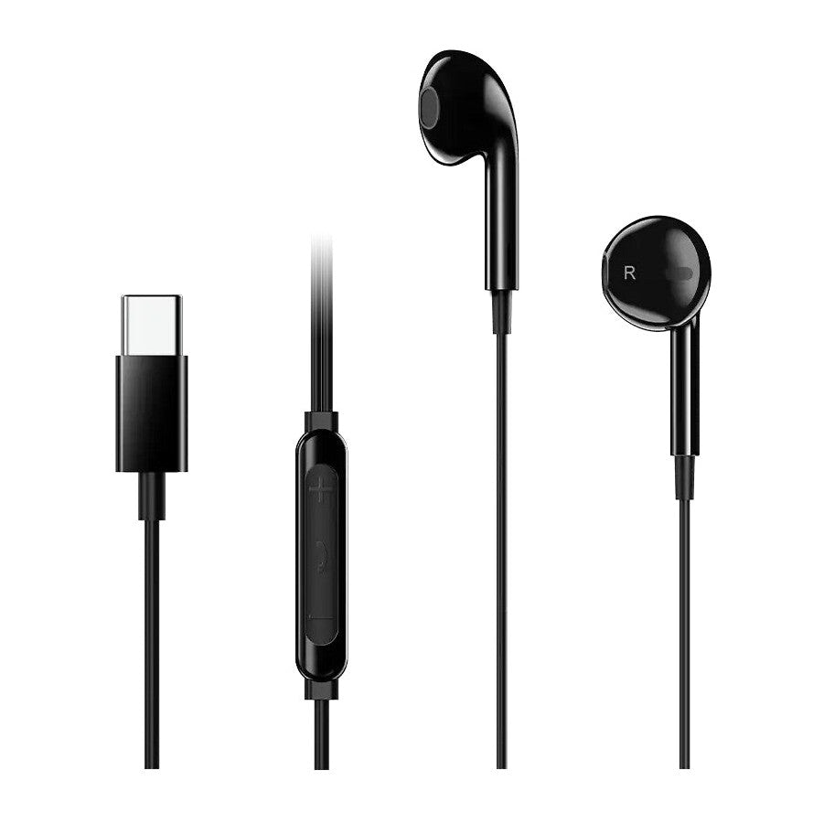 Genius HS-M365 | USB-C in-ear earbuds | In-line microphone and controls | Black