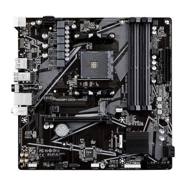 GIGABYTE A520M DS3H WIFI6E | Motherboard | AM4 DDR4 Wi-Fi 6E | Micro-ATX