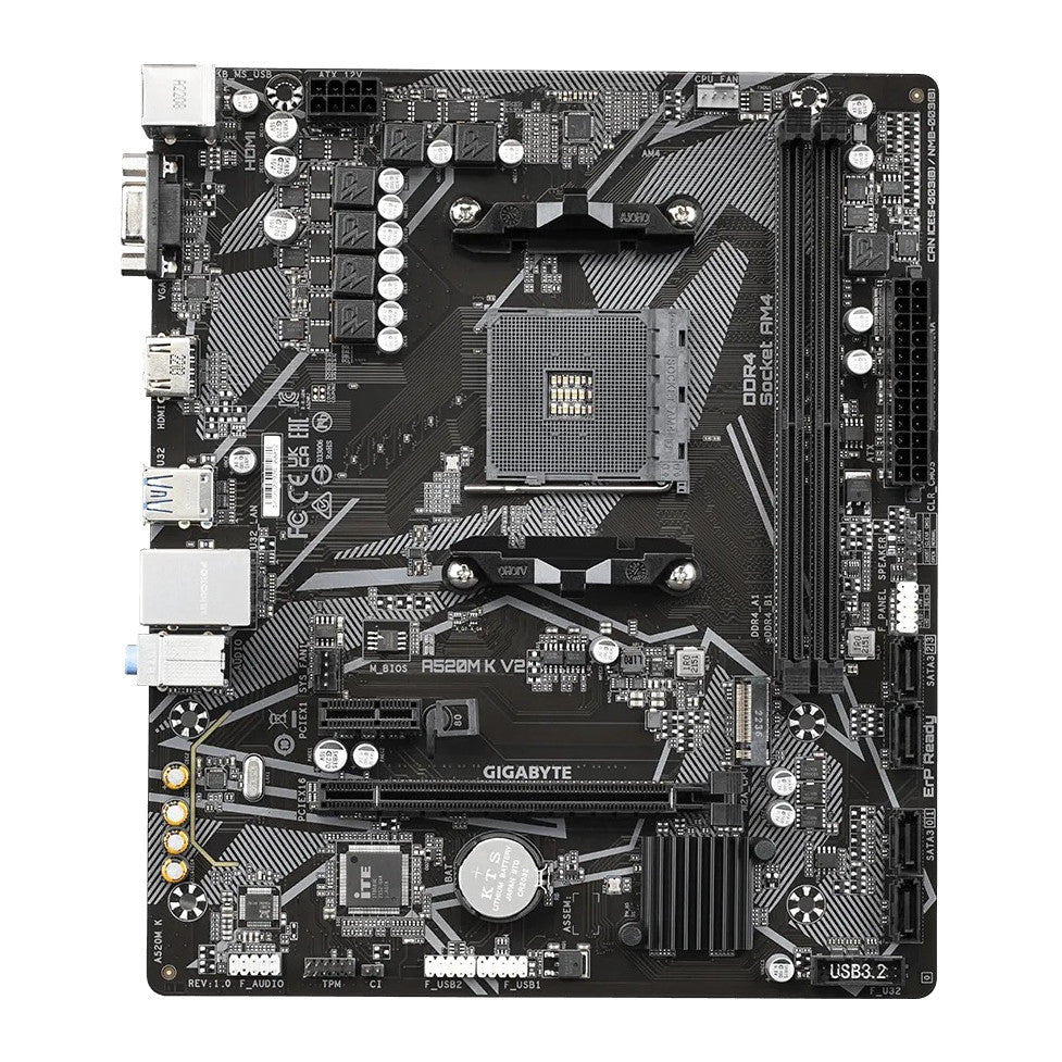 GIGABYTE A520M K V2 | Ultra Durable Motherboard | AM4 DDR4 | Micro-ATX