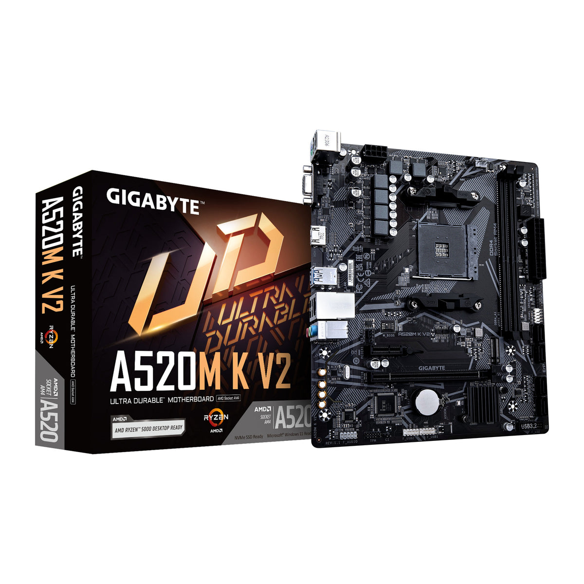 GIGABYTE A520M K V2 | Ultra Durable Motherboard | AM4 DDR4 | Micro-ATX