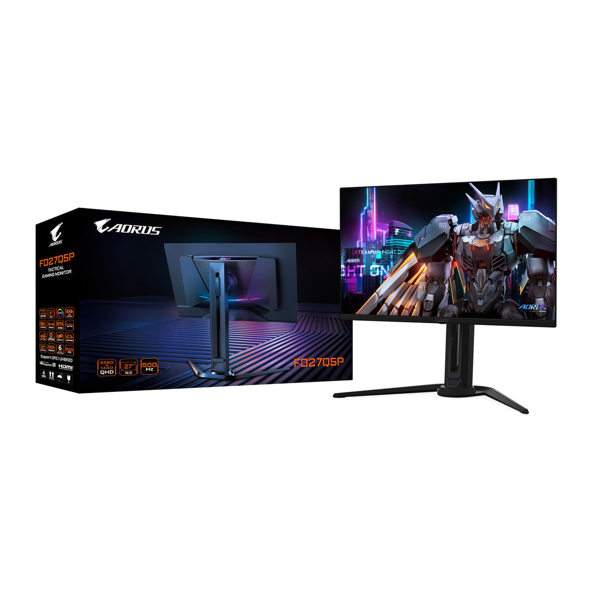 GIGABYTE AORUS FO27Q5P | 27" QD-OLED gaming monitor | QHD 500Hz | 0.03ms