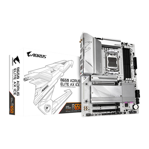 GIGABYTE B650 AORUS ELITE AX ICE | AM5 ATX motherboard | DDR5 | Wi-Fi 6E | White