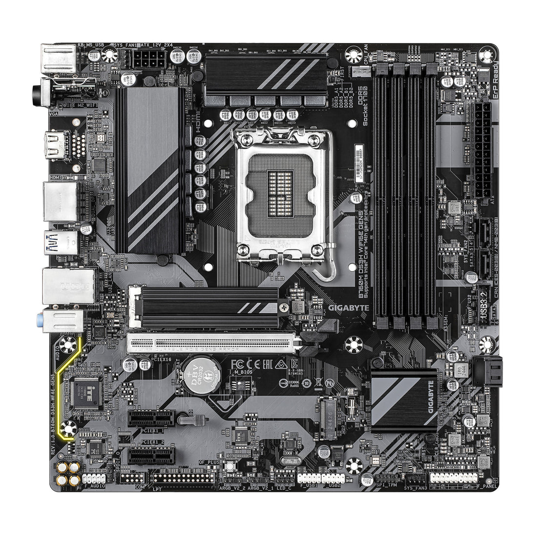 GIGABYTE B760M DS3H WIFI6E GEN5 | Motherboard | LGA1700 DDR5 | Micro-ATX