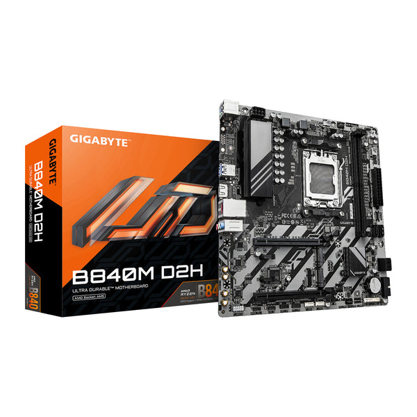 GIGABYTE B840M D2H | AM5 Motherboard | 2 DDR5 Slots | Micro-ATX