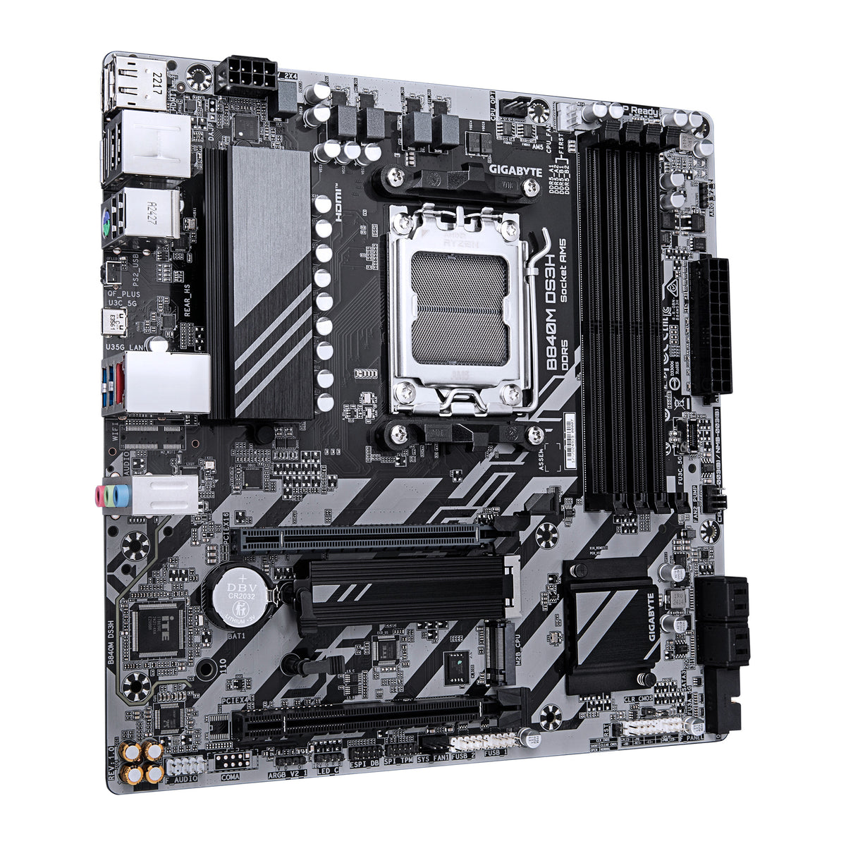 Gigabyte B840M DS3H | AMD AM5 Micro-ATX motherboard | DDR5 | 2.5GbE LAN