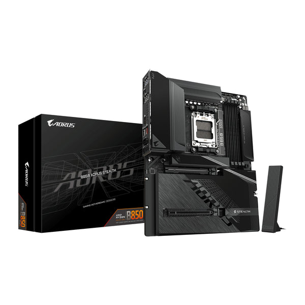 GIGABYTE B850 AORUS STEALTH | AM5 Motherboard | Wi-Fi 7 | ATX, 4 DDR5 Slots