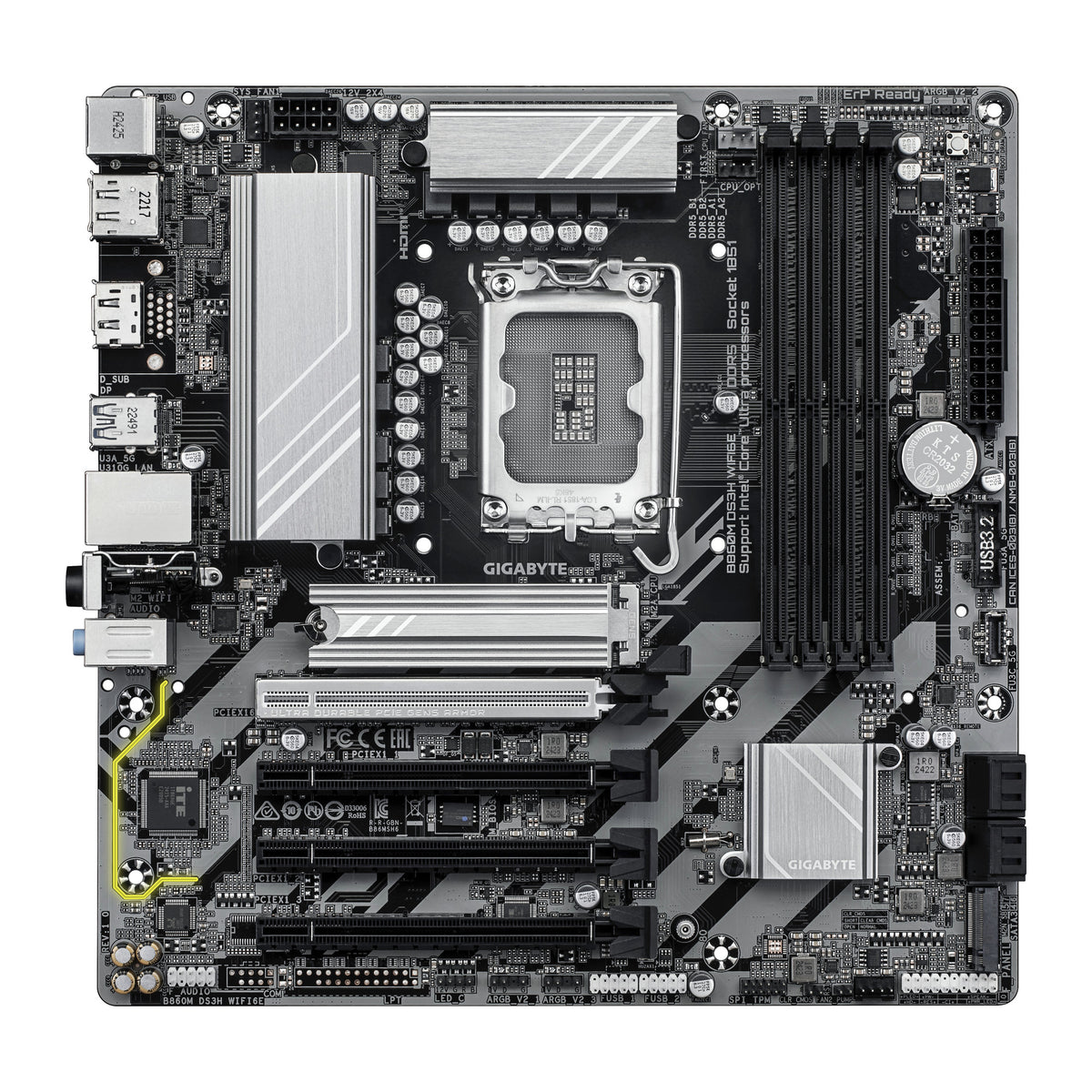 GIGABYTE B860M DS3H WIFI6E | Micro ATX motherboard | LGA 1851 | DDR5, PCIe 5.0